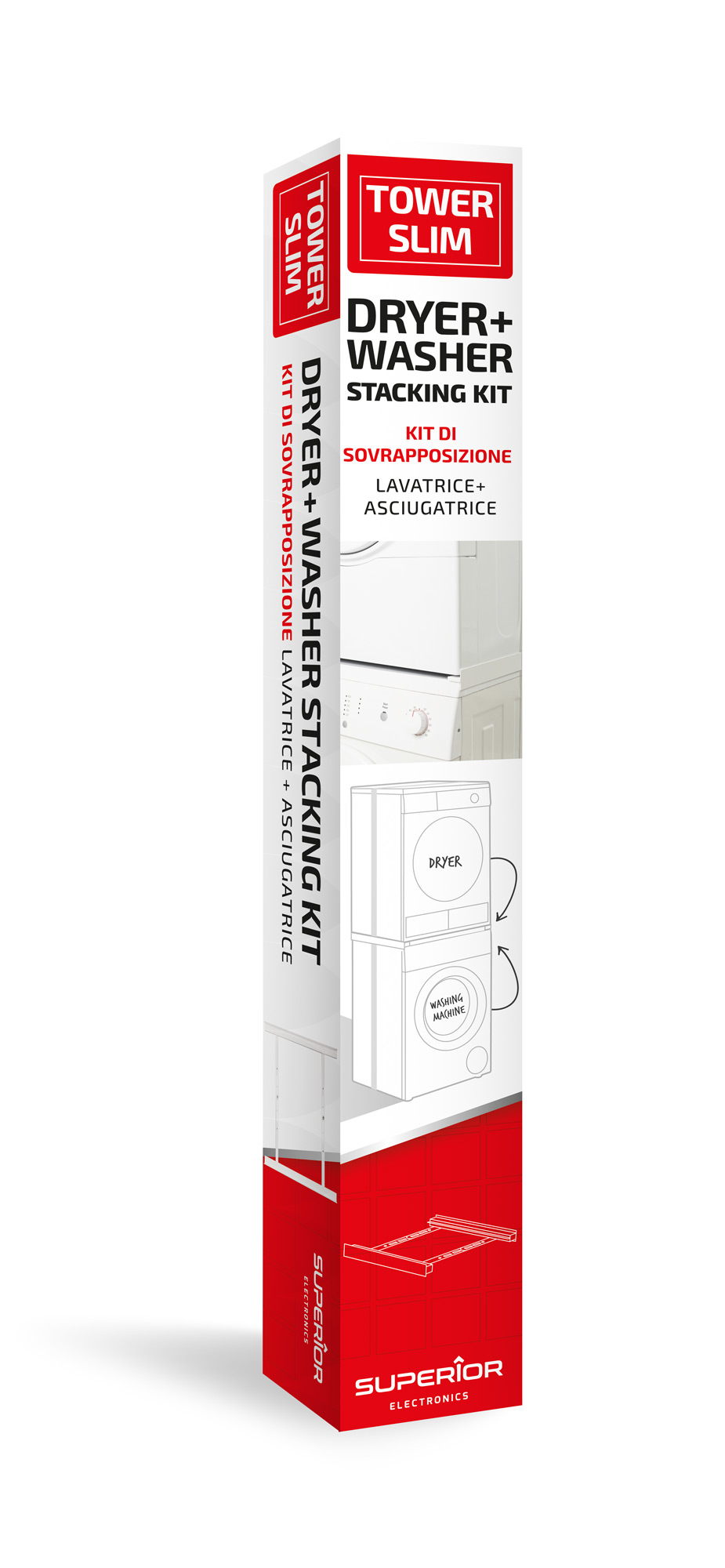 ERREGAME -  - Superior Electronics Superior Kit  Sovrapposizione Lavatrice+Asciugatrice Tower Slim 100kg