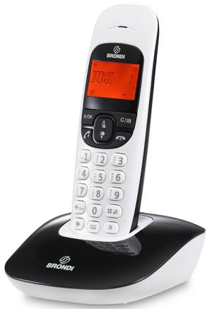 Brondi Telefono Cordless Brondi Nice Nero/Bianco