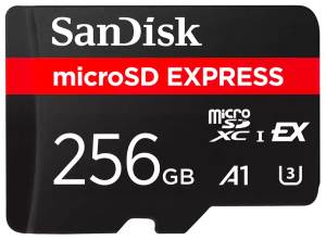 Sandisk Express MicroSD 256GB A1 UHS-I e UHS-II 210MB/s for Switch2