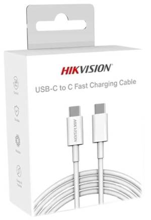 Hikvision Cavo USB-C, Type-C M, M 1,0M HS-HUB-CBC2C Ricarica Rapida 3A, 60W Bianco: La soluzione definitiva per la ricarica veloce