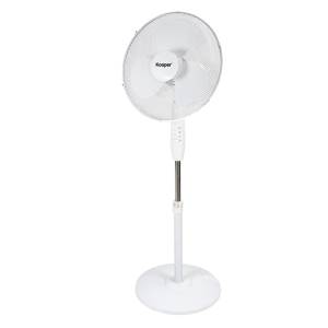 Ventilatore A Piantana KOOPER 50W - 3 Velocità, Oscillazione, Altezza Regolabile 105-140 Cm, Colore Nero
