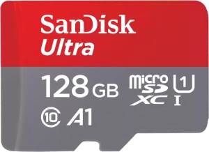 Sandisk Ultra MicroSD 128GBC10 UHS-I SDXC 140MB/s