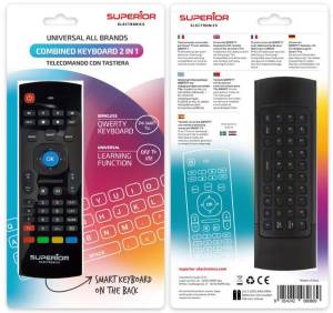 Superior Electronics Superior Telecomando Universale con Tastiera QWERTY per Smart TV