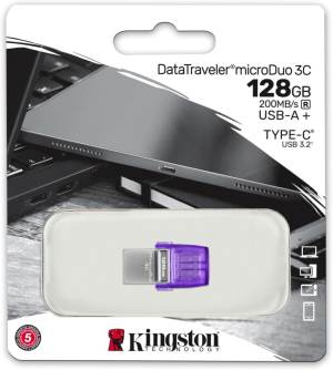Kingston Pendrive MicroDuo USB-A/USB-C 3.2 128GB — immagine 1