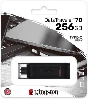 Kingston Pendrive USB-C 3.2256GB DT70/256GB Black
