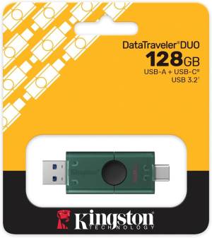 Kingston Pendrive USB-A+USB-C 3.2 DTDEG2/ Nero/Verde