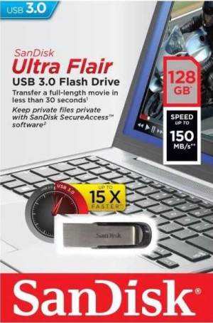 Sandisk Pendrive 128GB USB-A 3.0 UltraFlair Metallic