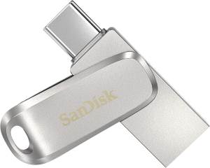 Sandisk Pendrive 256GB USB-C+USB-A 3.2 Ultra Dual Drive Luxe Silver