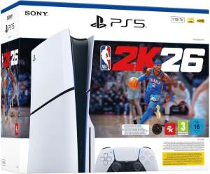 Sony Computer Ent. PS5 Console 1TB Ed. White Slim + NBA 2K26 ITA