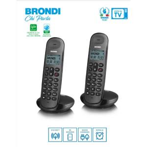 Brondi Telefono Cordless Brondi Lotus Twins Black