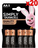 Duracell Duracell Simply Batterie 5pz Stilo LR6 MN1500 AA 20Conf