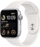 Apple Apple Watch SE 2022 44mm Silver Aluminium Case/White Sport Band ITA MNK23TY/A