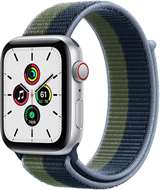 Apple Apple Watch SE 2021 Cell 44mm Silver Aluminium Case/Blue Abyss Moss Green Sport Loop EU MKT03HC/A