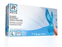 RMove RMove 1Conf. da 100pz Tg.L - Guanti Nitrile Blu uso Medico Senza Polvere