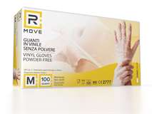 RMove RMove 1Conf. da 100pz Tg.M- Guanti Vinyl Clear Uso Medico Senza Polvere
