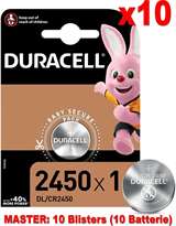 Duracell (10  Confezioni) Duracell Lithium Batterie 1pz Bottone DL/CR2450