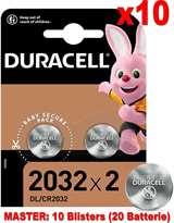 Duracell (10 Confezioni) Duracell Lithium Batterie 2pz Bottone DL/CR2032