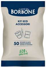 Borbone Borbone Kit Accessori EcoLogico 50pz Bicchierini+Bus.Zucc+Palette
